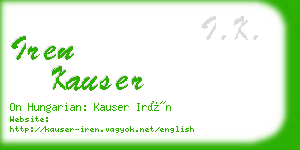 iren kauser business card